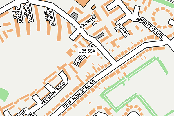 UB5 5SA map - OS OpenMap – Local (Ordnance Survey) UB5 5SA map - OS OpenMap – Local (Ordnance Survey)