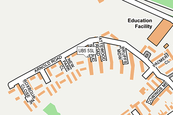 UB5 5SL map - OS OpenMap – Local (Ordnance Survey) UB5 5SL map - OS OpenMap – Local (Ordnance Survey)