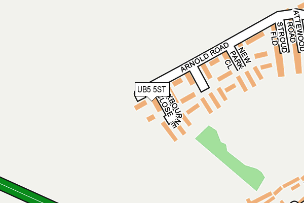 UB5 5ST map - OS OpenMap – Local (Ordnance Survey) UB5 5ST map - OS OpenMap – Local (Ordnance Survey)