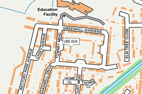UB5 6DA map - OS OpenMap – Local (Ordnance Survey) UB5 6DA map - OS OpenMap – Local (Ordnance Survey)