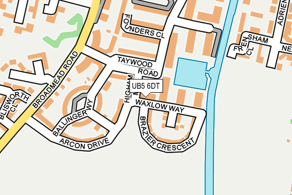 UB5 6DT map - OS OpenMap – Local (Ordnance Survey) UB5 6DT map - OS OpenMap – Local (Ordnance Survey)