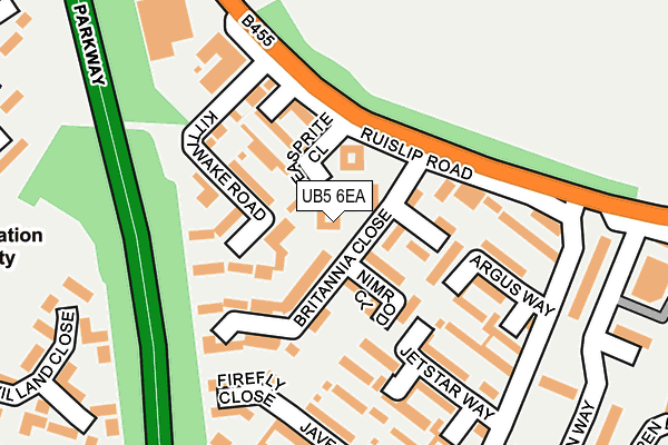 UB5 6EA map - OS OpenMap – Local (Ordnance Survey) UB5 6EA map - OS OpenMap – Local (Ordnance Survey)