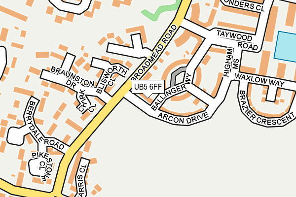 UB5 6FF map - OS OpenMap – Local (Ordnance Survey) UB5 6FF map - OS OpenMap – Local (Ordnance Survey)
