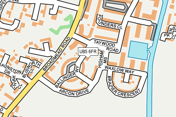 UB5 6FR map - OS OpenMap – Local (Ordnance Survey) UB5 6FR map - OS OpenMap – Local (Ordnance Survey)