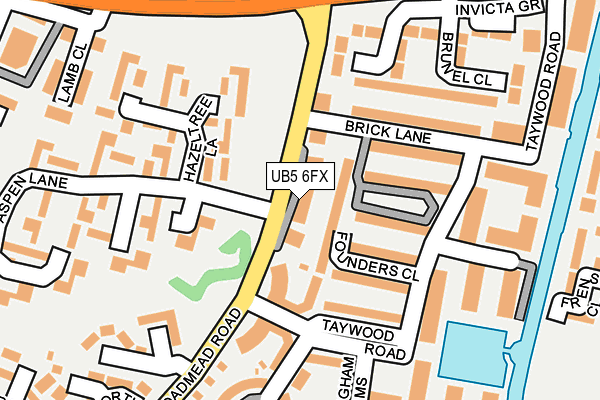 UB5 6FX map - OS OpenMap – Local (Ordnance Survey) UB5 6FX map - OS OpenMap – Local (Ordnance Survey)