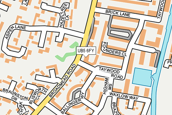 UB5 6FY map - OS OpenMap – Local (Ordnance Survey) UB5 6FY map - OS OpenMap – Local (Ordnance Survey)