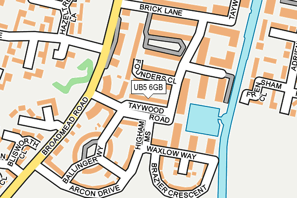 UB5 6GB map - OS OpenMap – Local (Ordnance Survey) UB5 6GB map - OS OpenMap – Local (Ordnance Survey)