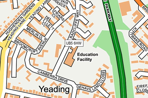 UB5 6HW map - OS OpenMap – Local (Ordnance Survey) UB5 6HW map - OS OpenMap – Local (Ordnance Survey)