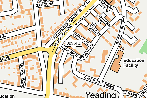 UB5 6HZ map - OS OpenMap – Local (Ordnance Survey) UB5 6HZ map - OS OpenMap – Local (Ordnance Survey)