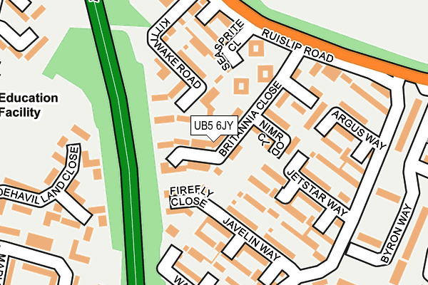UB5 6JY map - OS OpenMap – Local (Ordnance Survey) UB5 6JY map - OS OpenMap – Local (Ordnance Survey)
