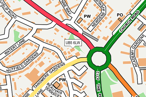 UB5 6LW map - OS OpenMap – Local (Ordnance Survey) UB5 6LW map - OS OpenMap – Local (Ordnance Survey)
