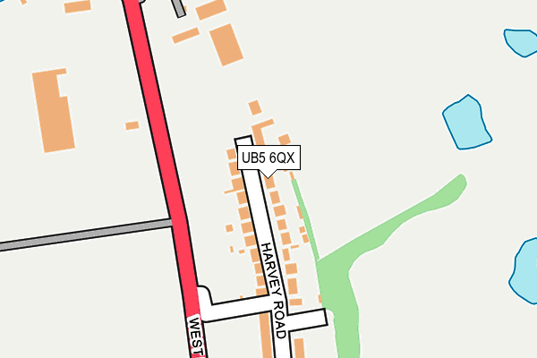 UB5 6QX map - OS OpenMap – Local (Ordnance Survey) UB5 6QX map - OS OpenMap – Local (Ordnance Survey)