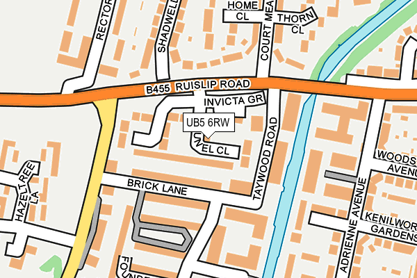 UB5 6RW map - OS OpenMap – Local (Ordnance Survey) UB5 6RW map - OS OpenMap – Local (Ordnance Survey)