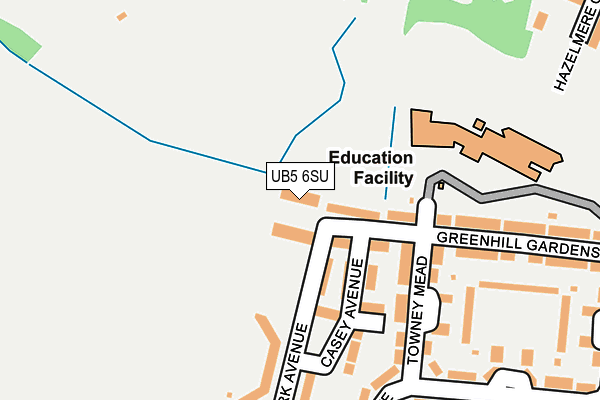 UB5 6SU map - OS OpenMap – Local (Ordnance Survey) UB5 6SU map - OS OpenMap – Local (Ordnance Survey)