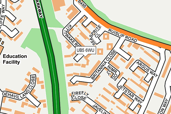 UB5 6WU map - OS OpenMap – Local (Ordnance Survey) UB5 6WU map - OS OpenMap – Local (Ordnance Survey)