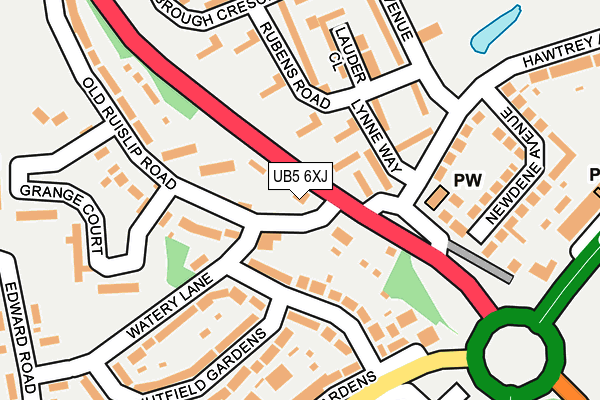 UB5 6XJ map - OS OpenMap – Local (Ordnance Survey) UB5 6XJ map - OS OpenMap – Local (Ordnance Survey)