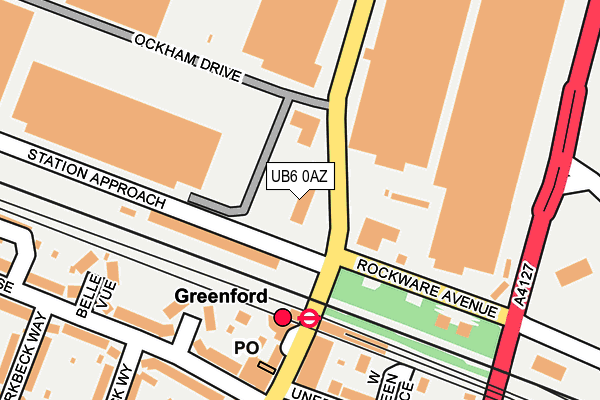 UB6 0AZ map - OS OpenMap – Local (Ordnance Survey) UB6 0AZ map - OS OpenMap – Local (Ordnance Survey)