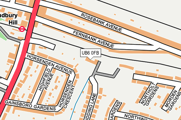 UB6 0FB map - OS OpenMap – Local (Ordnance Survey) UB6 0FB map - OS OpenMap – Local (Ordnance Survey)