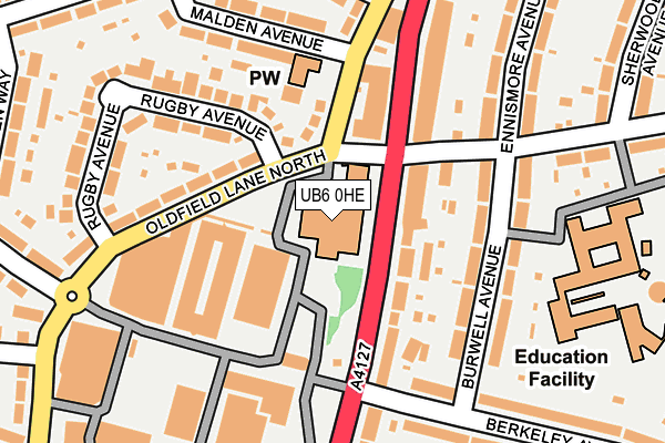 UB6 0HE map - OS OpenMap – Local (Ordnance Survey) UB6 0HE map - OS OpenMap – Local (Ordnance Survey)