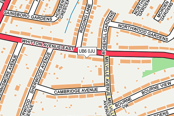 UB6 0JU map - OS OpenMap – Local (Ordnance Survey) UB6 0JU map - OS OpenMap – Local (Ordnance Survey)