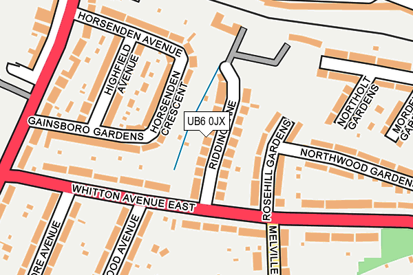 UB6 0JX map - OS OpenMap – Local (Ordnance Survey) UB6 0JX map - OS OpenMap – Local (Ordnance Survey)