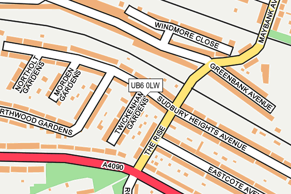 UB6 0LW map - OS OpenMap – Local (Ordnance Survey) UB6 0LW map - OS OpenMap – Local (Ordnance Survey)