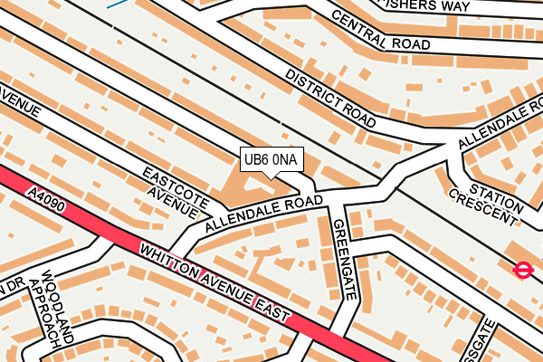 UB6 0NA map - OS OpenMap – Local (Ordnance Survey) UB6 0NA map - OS OpenMap – Local (Ordnance Survey)
