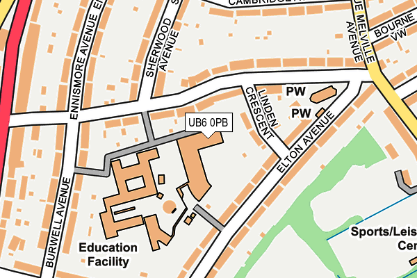 UB6 0PB map - OS OpenMap – Local (Ordnance Survey) UB6 0PB map - OS OpenMap – Local (Ordnance Survey)