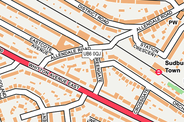 UB6 0QJ map - OS OpenMap – Local (Ordnance Survey) UB6 0QJ map - OS OpenMap – Local (Ordnance Survey)