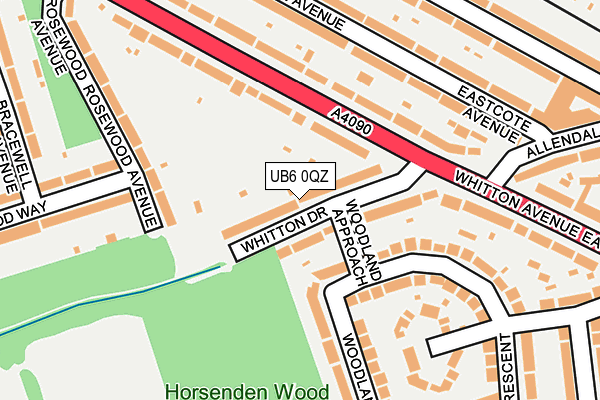 UB6 0QZ map - OS OpenMap – Local (Ordnance Survey) UB6 0QZ map - OS OpenMap – Local (Ordnance Survey)