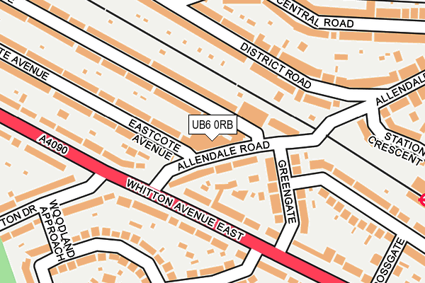 UB6 0RB map - OS OpenMap – Local (Ordnance Survey) UB6 0RB map - OS OpenMap – Local (Ordnance Survey)