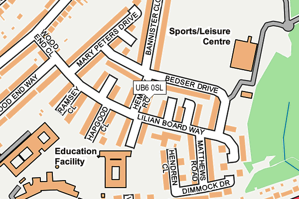 UB6 0SL map - OS OpenMap – Local (Ordnance Survey) UB6 0SL map - OS OpenMap – Local (Ordnance Survey)