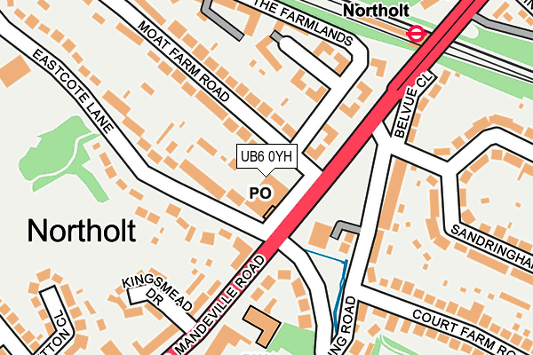 UB6 0YH map - OS OpenMap – Local (Ordnance Survey) UB6 0YH map - OS OpenMap – Local (Ordnance Survey)