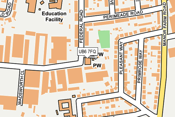 UB6 7FQ map - OS OpenMap – Local (Ordnance Survey) UB6 7FQ map - OS OpenMap – Local (Ordnance Survey)