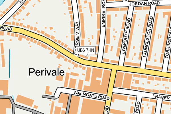 UB6 7HN map - OS OpenMap – Local (Ordnance Survey)