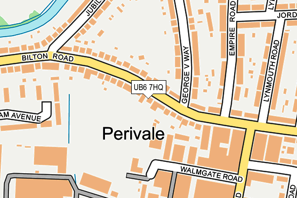 UB6 7HQ map - OS OpenMap – Local (Ordnance Survey)