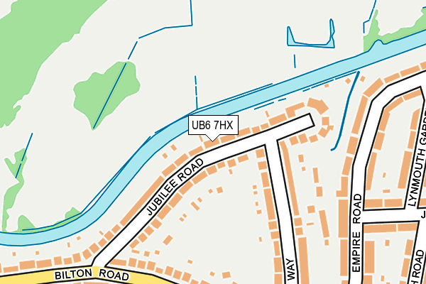 UB6 7HX map - OS OpenMap – Local (Ordnance Survey) UB6 7HX map - OS OpenMap – Local (Ordnance Survey)