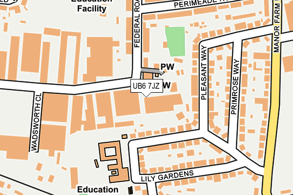 UB6 7JZ map - OS OpenMap – Local (Ordnance Survey) UB6 7JZ map - OS OpenMap – Local (Ordnance Survey)
