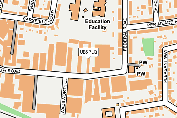 UB6 7LQ map - OS OpenMap – Local (Ordnance Survey) UB6 7LQ map - OS OpenMap – Local (Ordnance Survey)
