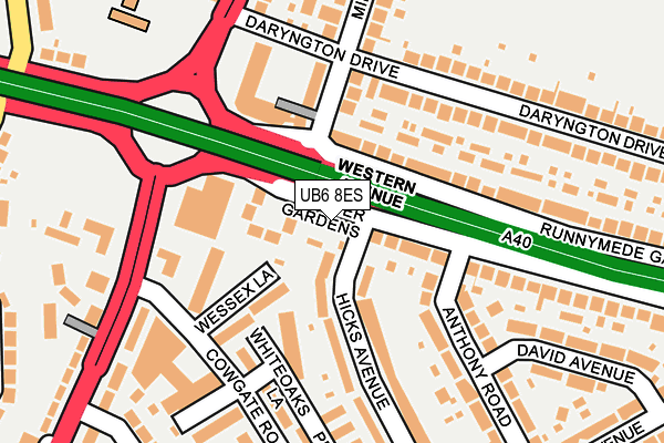UB6 8ES map - OS OpenMap – Local (Ordnance Survey) UB6 8ES map - OS OpenMap – Local (Ordnance Survey)