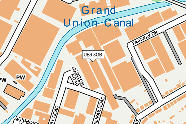 UB6 8GB map - OS OpenMap – Local (Ordnance Survey)