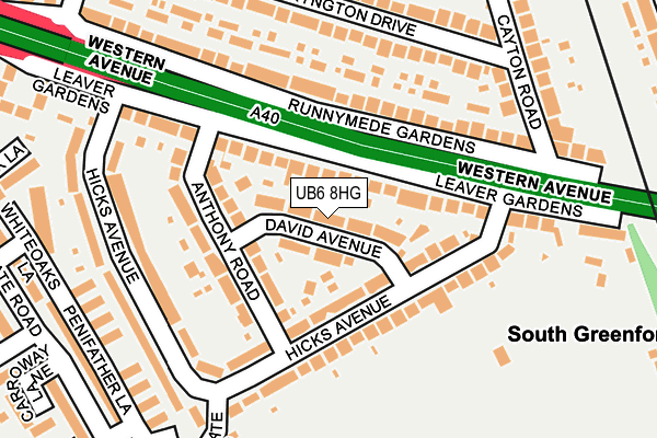UB6 8HG map - OS OpenMap – Local (Ordnance Survey) UB6 8HG map - OS OpenMap – Local (Ordnance Survey)