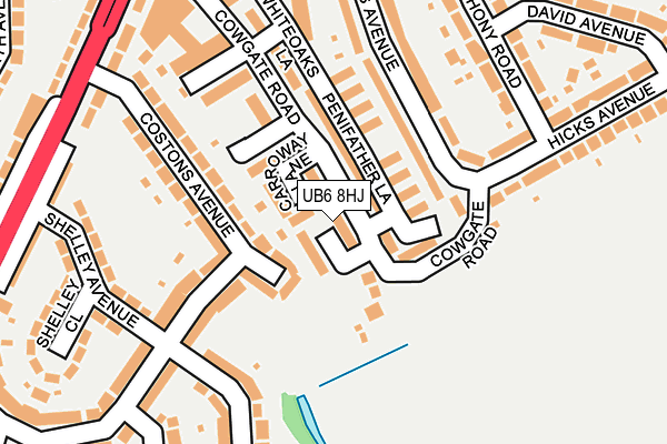 UB6 8HJ map - OS OpenMap – Local (Ordnance Survey) UB6 8HJ map - OS OpenMap – Local (Ordnance Survey)