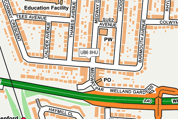 UB6 8HU map - OS OpenMap – Local (Ordnance Survey) UB6 8HU map - OS OpenMap – Local (Ordnance Survey)