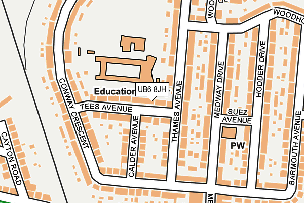 UB6 8JH map - OS OpenMap – Local (Ordnance Survey) UB6 8JH map - OS OpenMap – Local (Ordnance Survey)