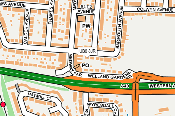 UB6 8JR map - OS OpenMap – Local (Ordnance Survey) UB6 8JR map - OS OpenMap – Local (Ordnance Survey)