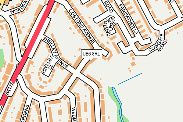 UB6 8RL map - OS OpenMap – Local (Ordnance Survey) UB6 8RL map - OS OpenMap – Local (Ordnance Survey)