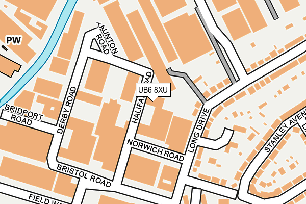UB6 8XU map - OS OpenMap – Local (Ordnance Survey) UB6 8XU map - OS OpenMap – Local (Ordnance Survey)