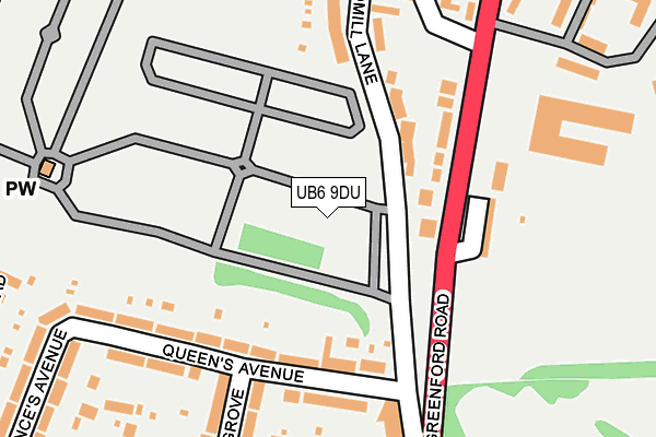 UB6 9DU map - OS OpenMap – Local (Ordnance Survey) UB6 9DU map - OS OpenMap – Local (Ordnance Survey)