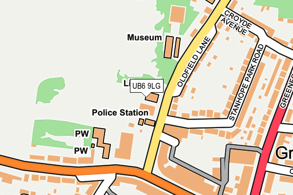 UB6 9LG map - OS OpenMap – Local (Ordnance Survey) UB6 9LG map - OS OpenMap – Local (Ordnance Survey)